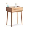 Modern Wooden Dressing Table with Storage Drawers, Removable Shelves, and Raised EdgesMinimalist Design for Living Rooms
