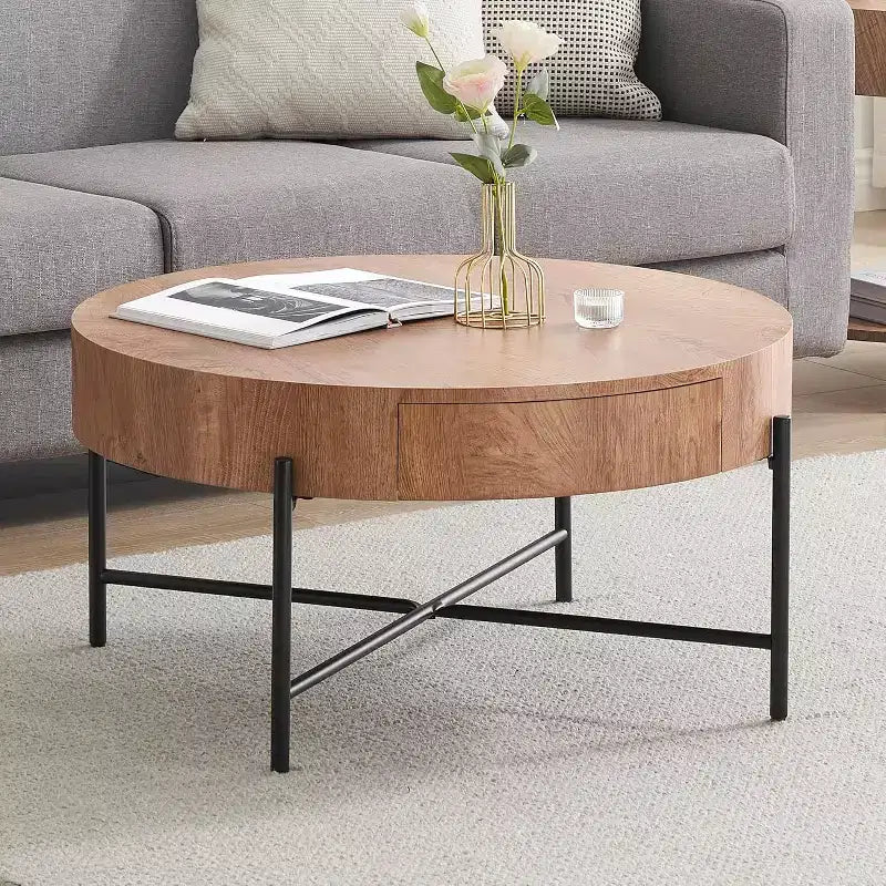 Table basse relevable avec rangement, table d'appoint de style Mid-Century et table basse de ferme en bois