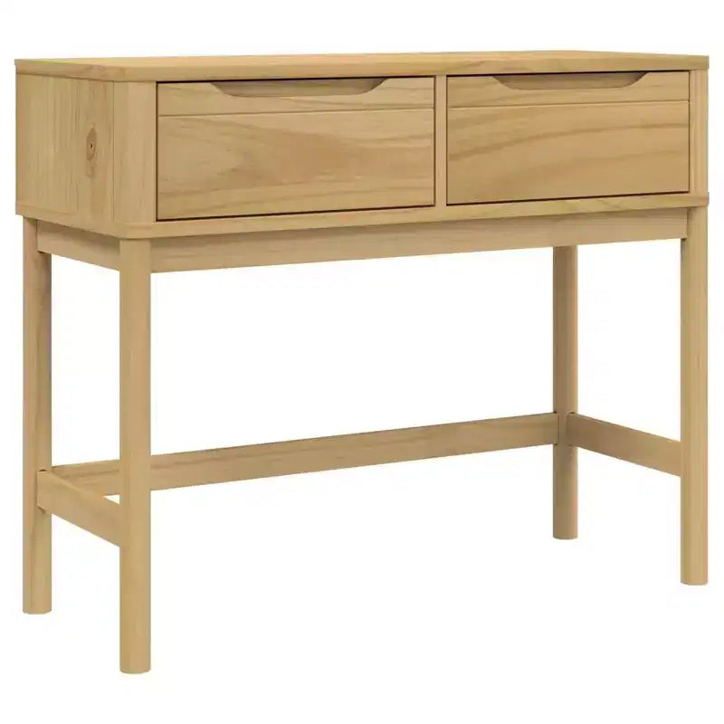 Console Meuble de Rangement Salon Couloir en Bois Massif Pin