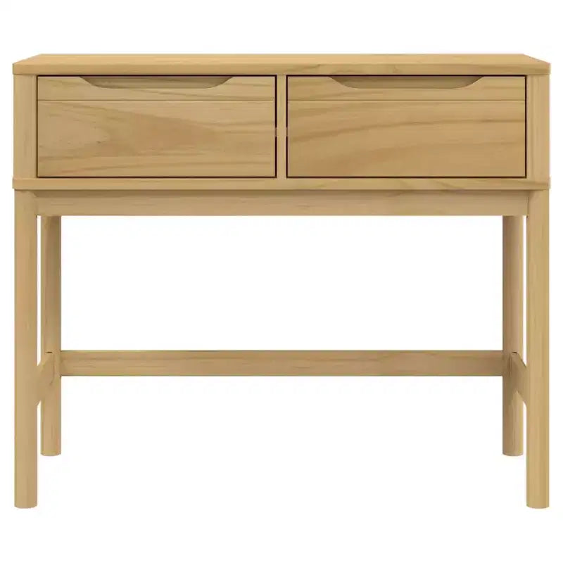 Console Meuble de Rangement Salon Couloir en Bois Massif Pin