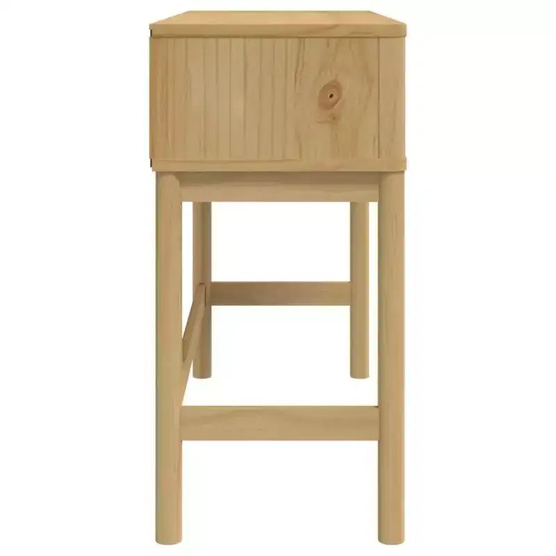 Console Meuble de Rangement Salon Couloir en Bois Massif Pin