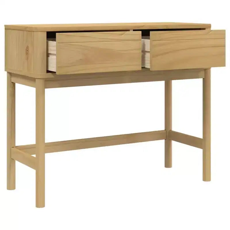 Console Meuble de Rangement Salon Couloir en Bois Massif Pin