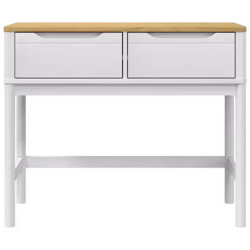 Console Meuble de Rangement Salon Couloir en Bois Massif Pin
