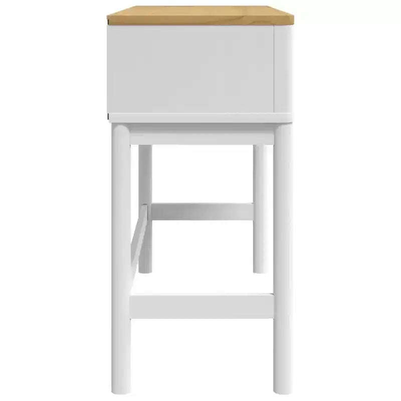 Console Meuble de Rangement Salon Couloir en Bois Massif Pin