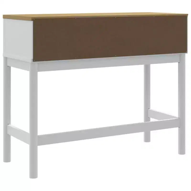 Console Meuble de Rangement Salon Couloir en Bois Massif Pin