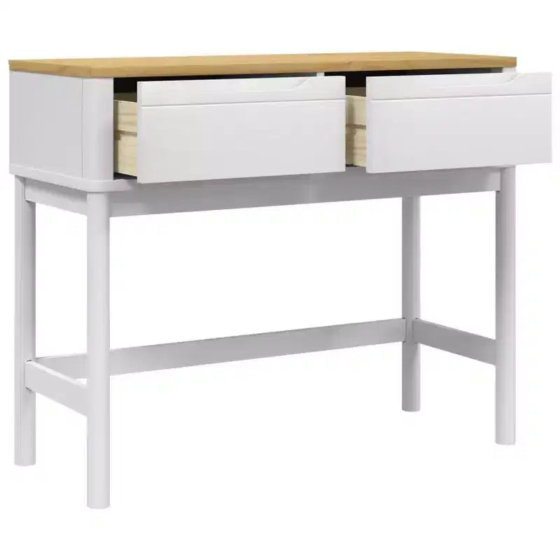 Console Meuble de Rangement Salon Couloir en Bois Massif Pin