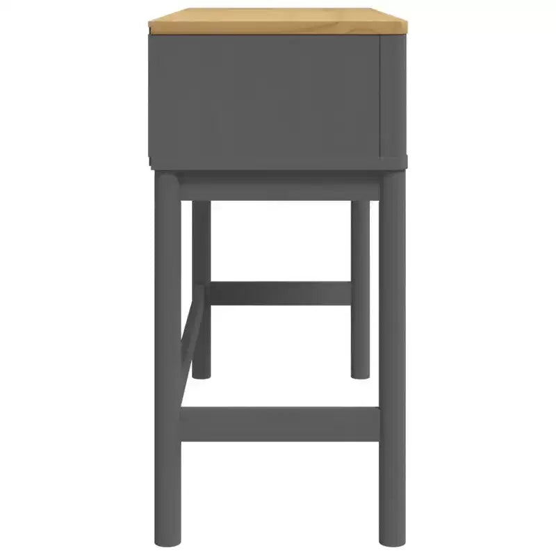 Console Meuble de Rangement Salon Couloir en Bois Massif Pin