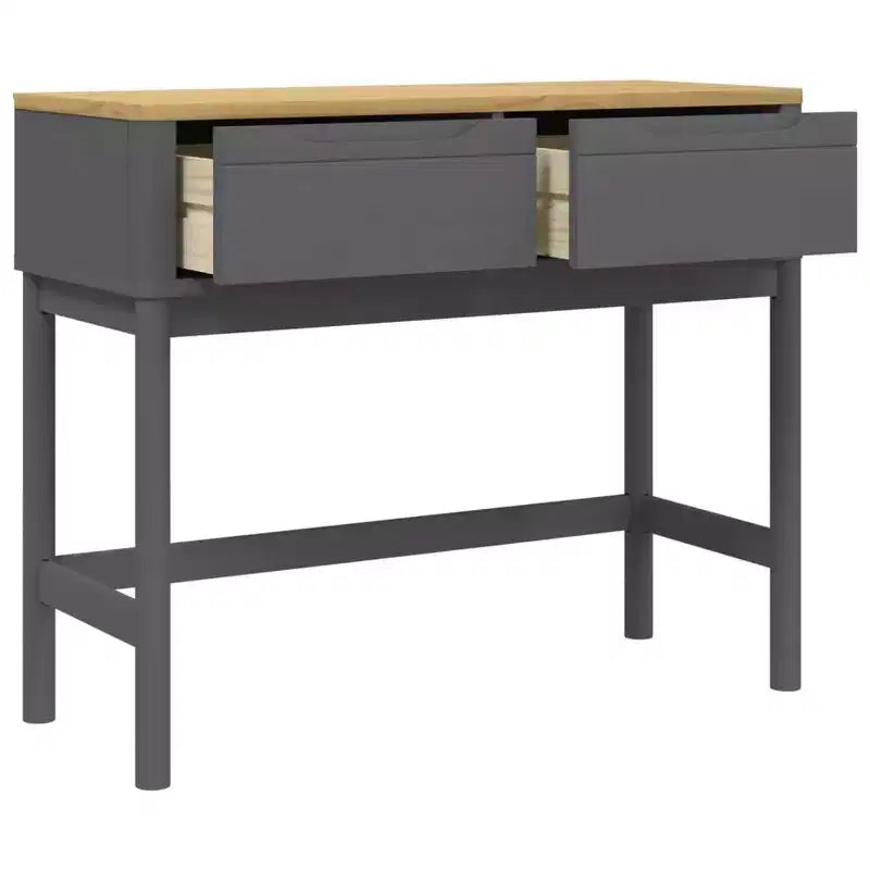 Console Meuble de Rangement Salon Couloir en Bois Massif Pin
