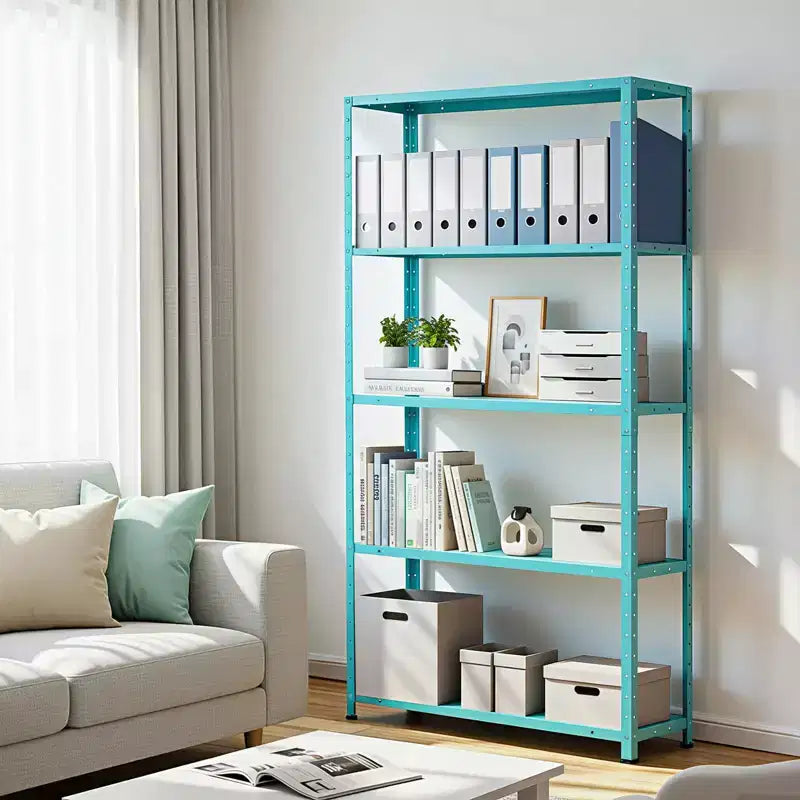 Étagère de rangement réglable à 5 niveaux, étagère métallique d'une capacité de 227 kg pour la maison, le garage ou le garde-manger, 89 cm L x 173 cm H x 30 cm P - Vert