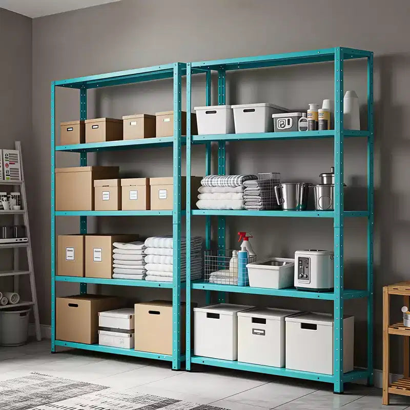Étagère de rangement réglable à 5 niveaux, étagère métallique d'une capacité de 227 kg pour la maison, le garage ou le garde-manger, 89 cm L x 173 cm H x 30 cm P - Vert