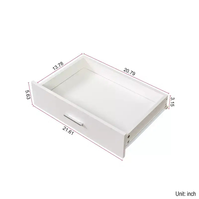 Système de rangement autoportant, armoire autonome avec 6 étagères ouvertes, dressing en bois, blanc