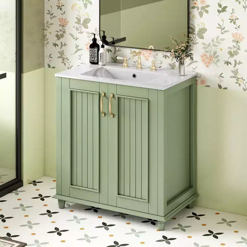 30 Bathroom Vanity with Sink, Bathroom Storage Cabinet with Drawers, Single Sink Bathroom Vanity