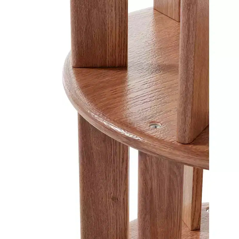 Étagère d'angle en bois, étagère à livres sur roulettes, bibliothèque rotative à 360°, bibliothèque étroite
