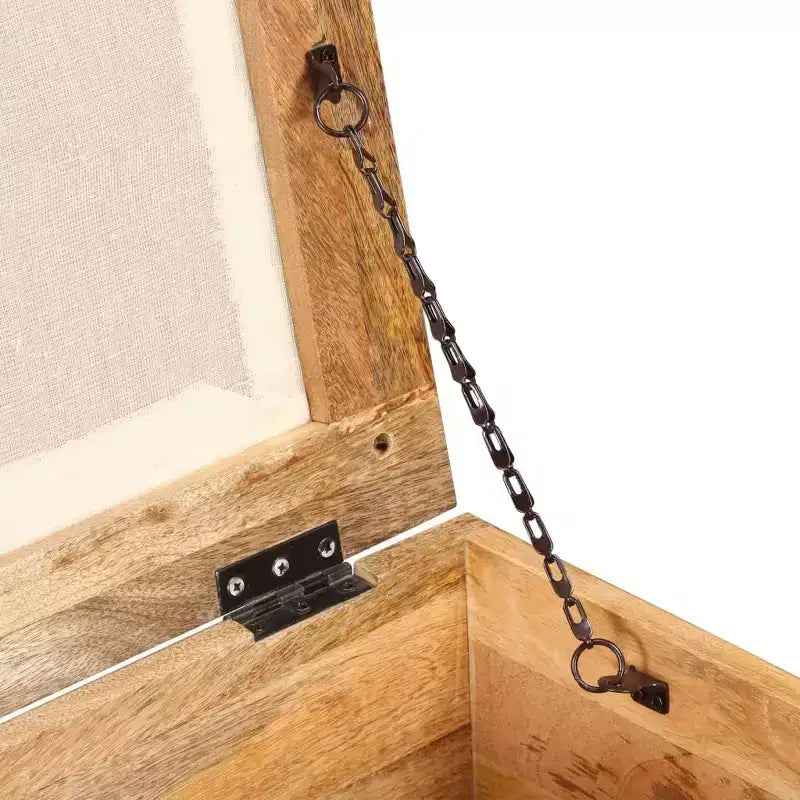 Banc de rangement en bois massif recyclé 40x40x45 cm