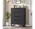 4 Drawer Tall Dresser Vertical Wooden Storage Cabinet with Freestanding Design for Bedroom, Living Room, Hallway, and Entryway