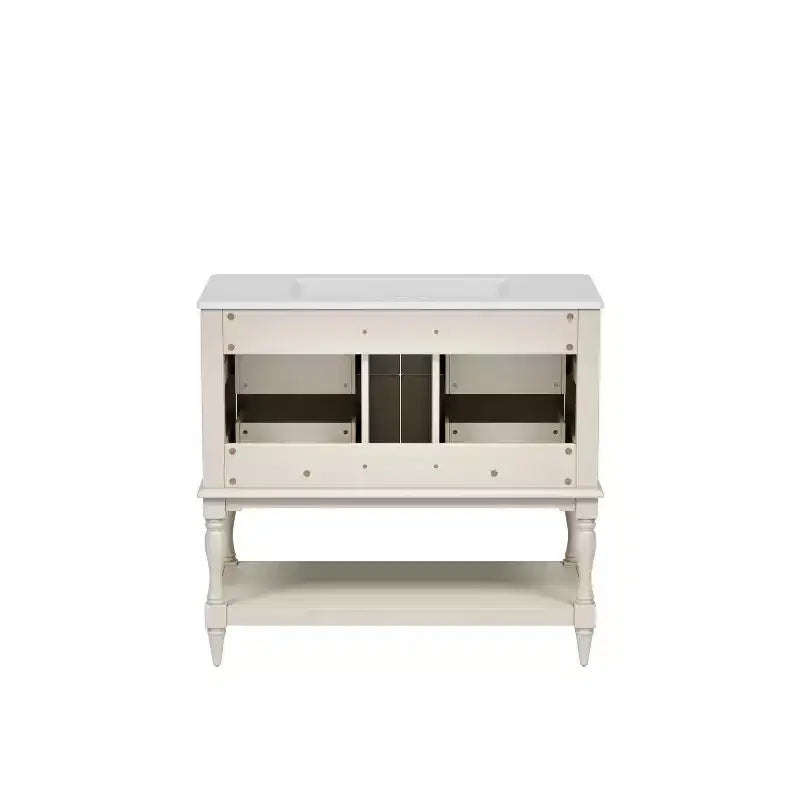 Meuble-lavabo de salle de bain 36 po avec évier, meuble de rangement de salle de bain avec tiroirs, meuble-lavabo simple en bois