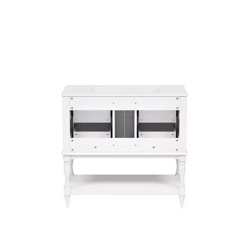 Meuble-lavabo de salle de bain 36 po avec évier, meuble de rangement de salle de bain avec tiroirs, meuble-lavabo simple en bois
