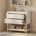 36 Bathroom Vanity with Sink, Bathroom Storage Cabinet with Drawers, Wood Single Sink Bathroom Vanity