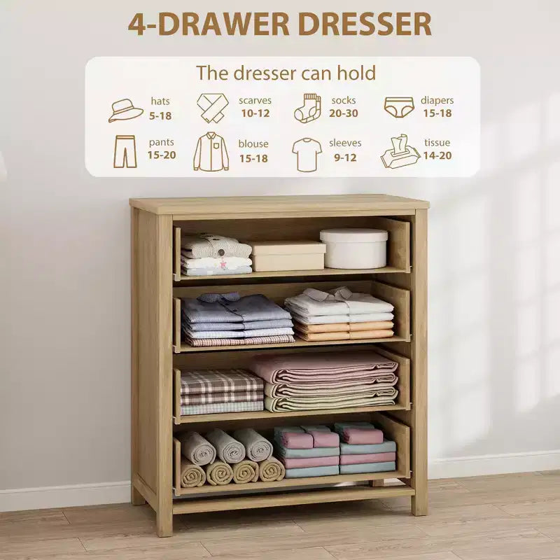 Commode en rotin pour chambre à coucher, chiffonnier haut à 4/5 tiroirs avec façades tressées naturelles, armoire de rangement autoportante pour salon, couloir