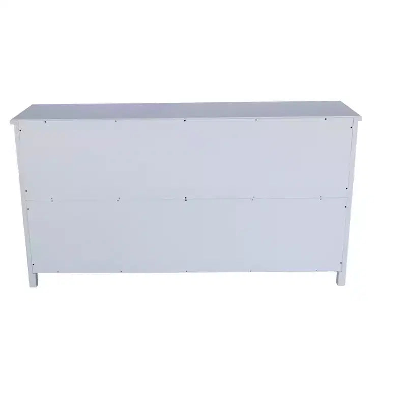 Buffet de salle à manger avec placard de 152 cm, Armoire de rangement en bois rustique avec 4 portes, Buffet polyvalent pour la décoration et l'organisation de la maison, Blanc