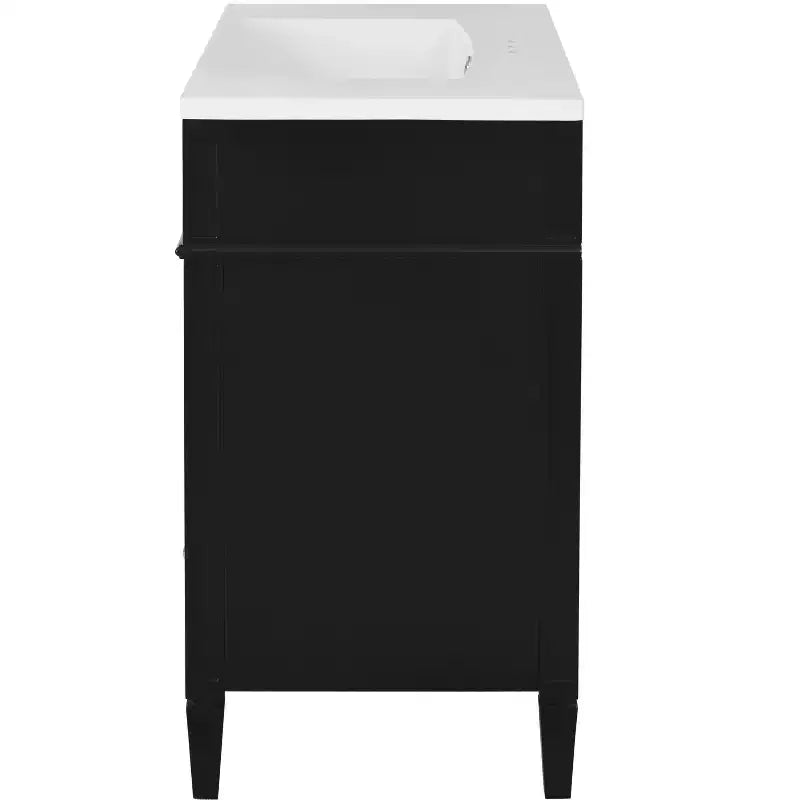 Meuble Lavabo Salle de Bain 36 po avec Évier, Meuble de Rangement Salle de Bain avec Tiroirs, Meuble Lavabo Simple