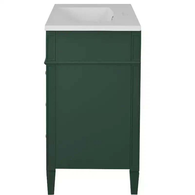 Meuble Lavabo Salle de Bain 36 po avec Évier, Meuble de Rangement Salle de Bain avec Tiroirs, Meuble Lavabo Simple