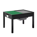 Kids Wooden Activity Table with Double-Sided Top and Storage Bins for Ages 3+