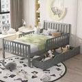 Bellemave Twin Platform Bed with Storage Drawers and Guardrails, Platform Bed for Small Room