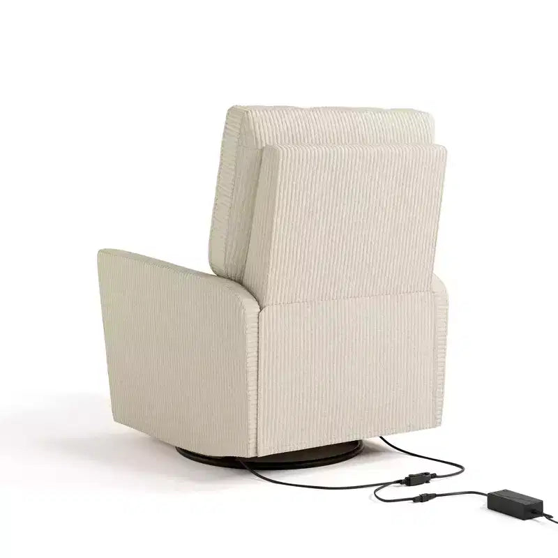Fauteuil inclinable motorisé de luxe Santorini avec fonction pivotante et double port USB