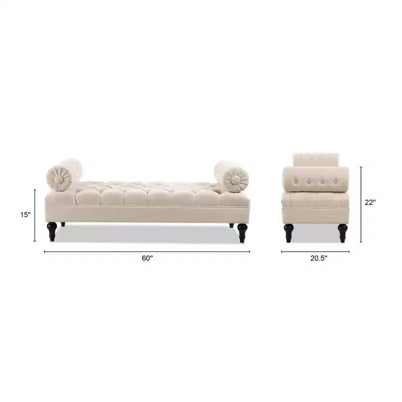 Banc d'entrée avec accoudoirs rembourrés