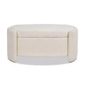 Jennifer Taylor Home Fuji 43 Upholstered Oval Storage Bench