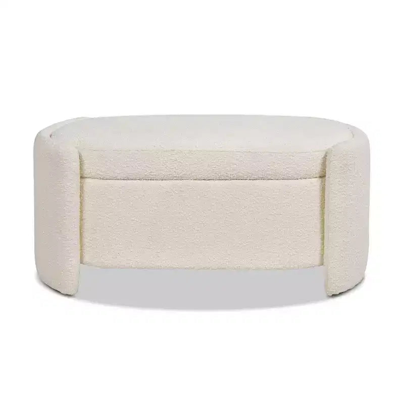 Jennifer Taylor Home Fuji 43 Upholstered Oval Storage Bench