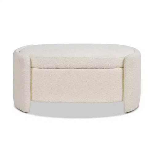 Jennifer Taylor Home Fuji 43 Upholstered Oval Storage Bench