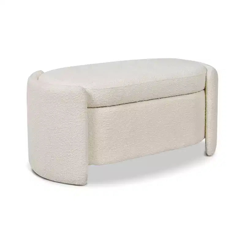 43 Banc de rangement ovale rembourré
