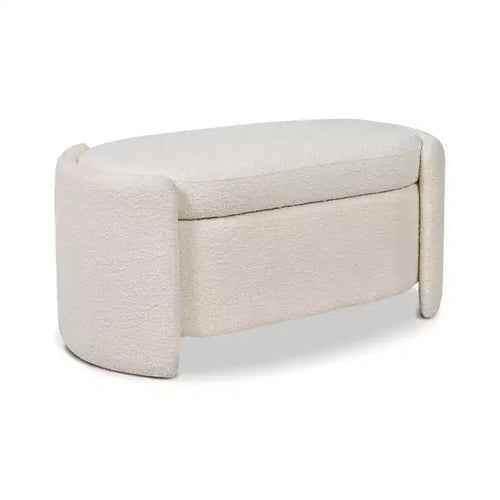 43 Banc de rangement ovale rembourré