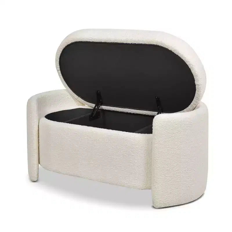 43 Banc de rangement ovale rembourré