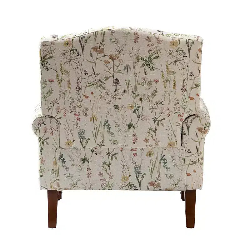 Fauteuil de salon confortable avec pieds en bois massif