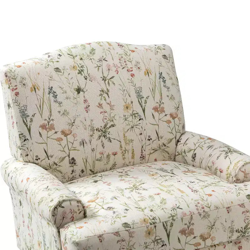 Fauteuil de salon confortable avec pieds en bois massif