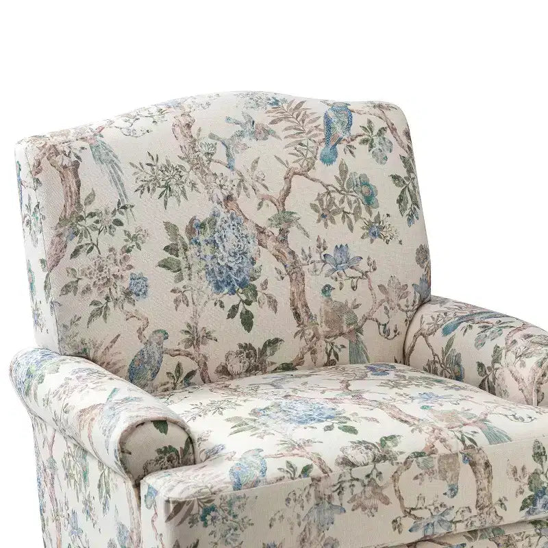 Fauteuil de salon confortable avec pieds en bois massif