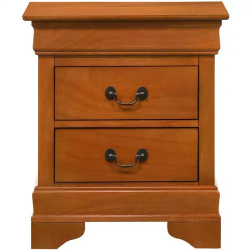 Passion Furniture Louis Philippe 2-Drawer Nightstand (24 in. H X 21 in. W X 16 in. D)