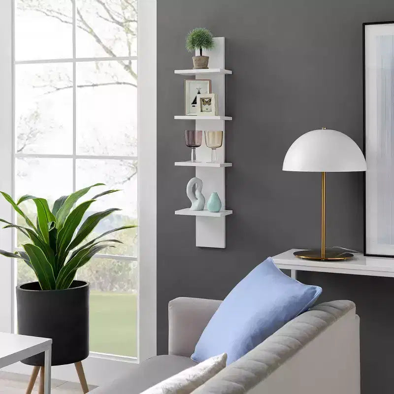 Étagère à Colonne Verticale à 4 Niveaux Utilitaire 39,5 x 9