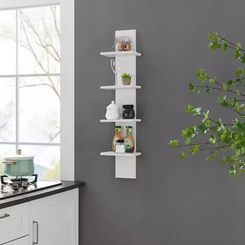Étagère à Colonne Verticale à 4 Niveaux Utilitaire 39,5 x 9