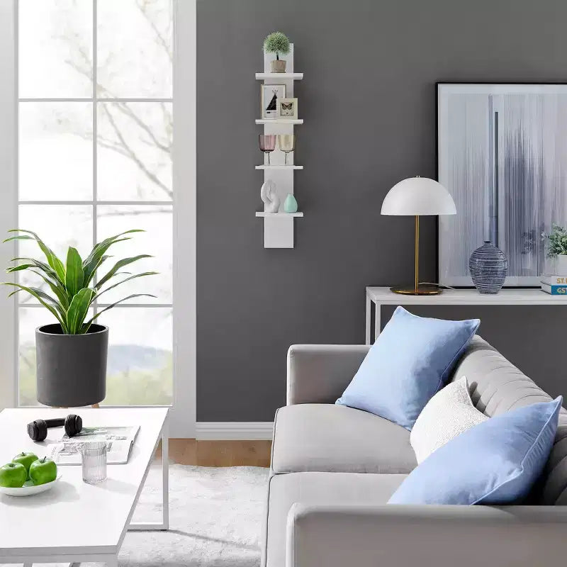 Étagère à Colonne Verticale à 4 Niveaux Utilitaire 39,5 x 9
