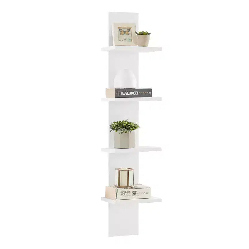 Étagère à Colonne Verticale à 4 Niveaux Utilitaire 39,5 x 9