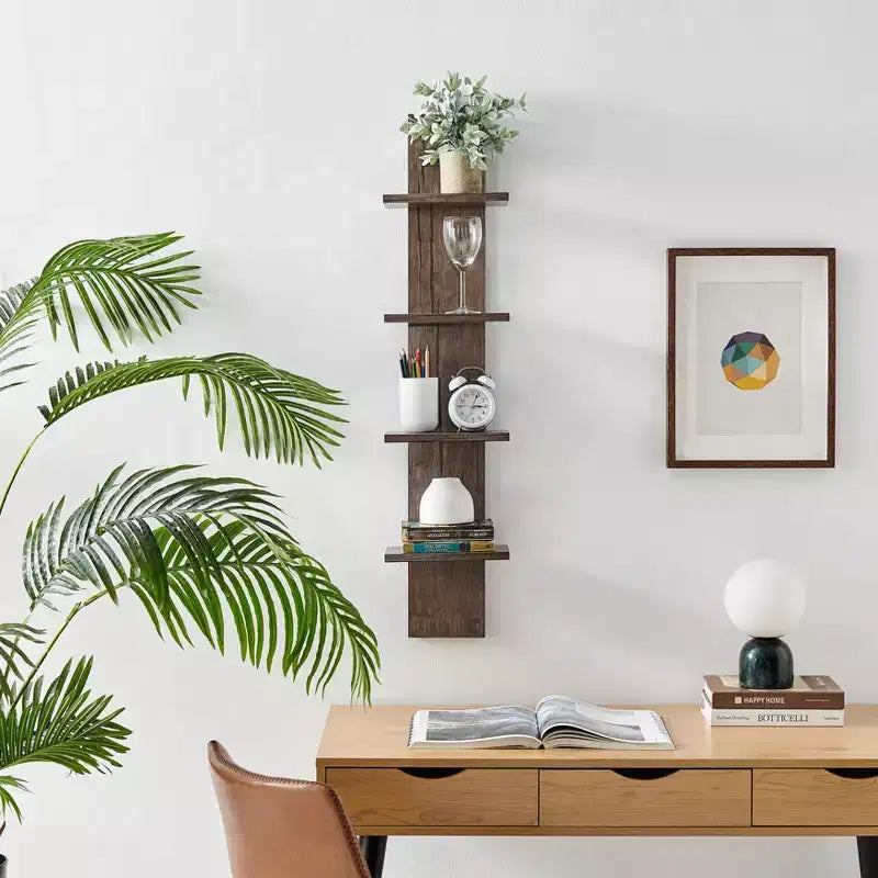 Étagère à Colonne Verticale à 4 Niveaux Utilitaire 39,5 x 9