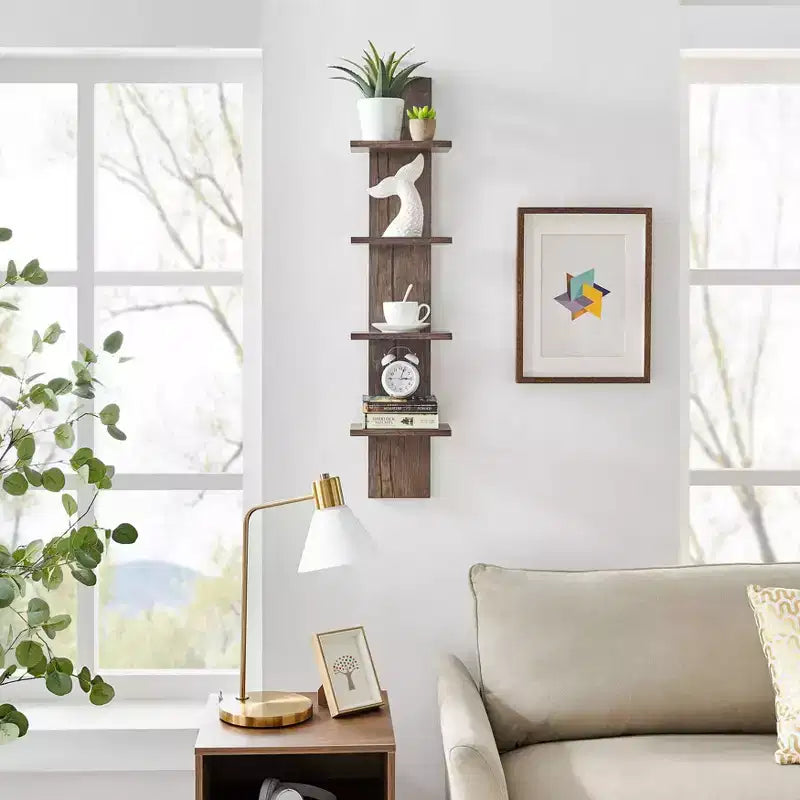 Étagère à Colonne Verticale à 4 Niveaux Utilitaire 39,5 x 9