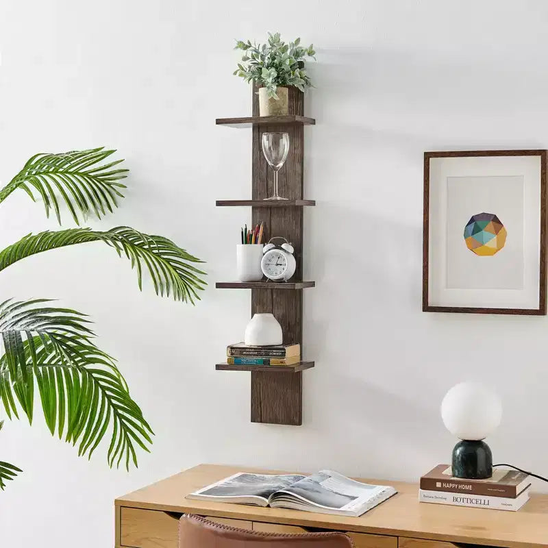 Étagère à Colonne Verticale à 4 Niveaux Utilitaire 39,5 x 9