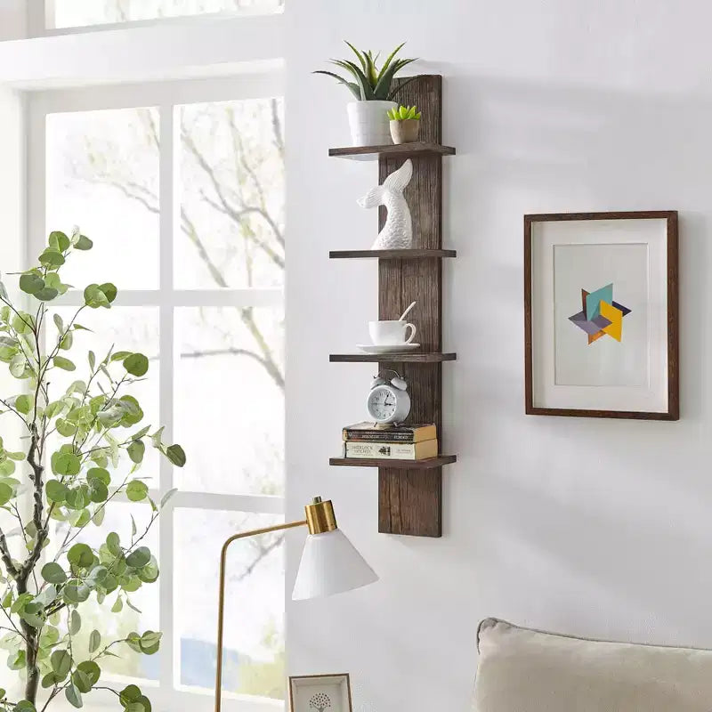 Étagère à Colonne Verticale à 4 Niveaux Utilitaire 39,5 x 9