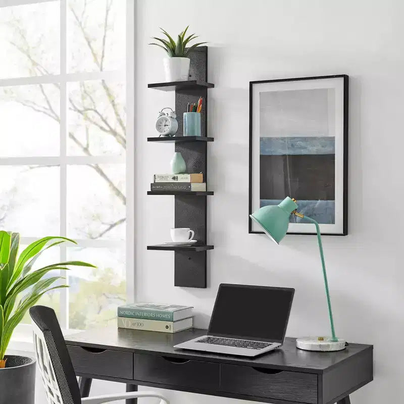 Étagère à Colonne Verticale à 4 Niveaux Utilitaire 39,5 x 9