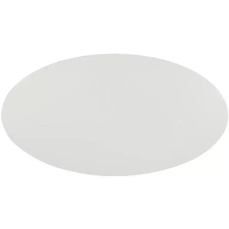 Table basse ovale Woodruff - Blanc/Chêne